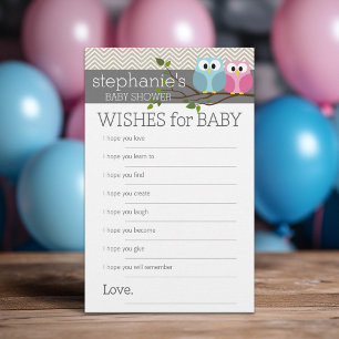 Papier Baby shower Game Wives Woodland Owl
