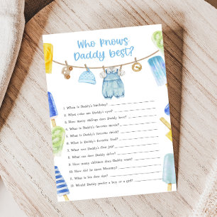 Papier Baby Shower Garçon Esquimau Qui connaît Papa Jeu