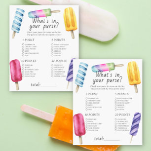 Papier Baby shower glace à l'eau - Qu'est-ce que vous ave