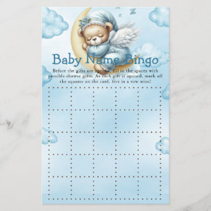 Papier Baby shower Jeu Teddy Bear Bingo