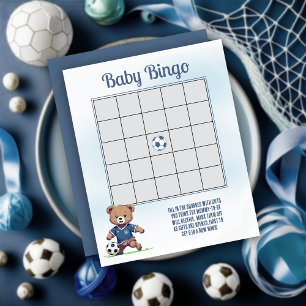 Papier Baby shower Joueur de soccer Bearly Wait