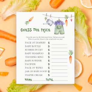 Papier Baby shower local - Devinez le prix! Jeu