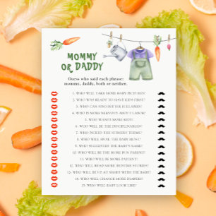 Papier Baby shower local - jeu maman ou papa