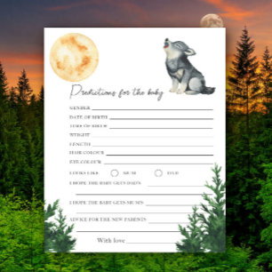 Papier Baby-shower louveteau - prédictions et conseils bé