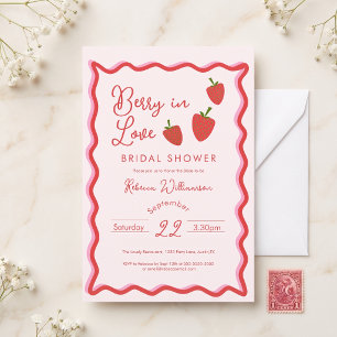 Papier Baby Shower Mariage Baie de Fraise en Amour