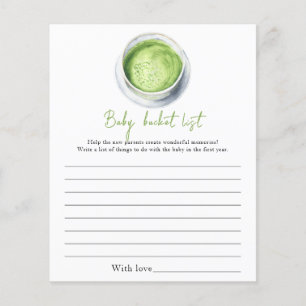 Papier Baby shower Matcha - Liste de choses à faire avant