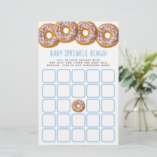 Papier Baby shower moderne Donut Boys Sprinkl Bingo