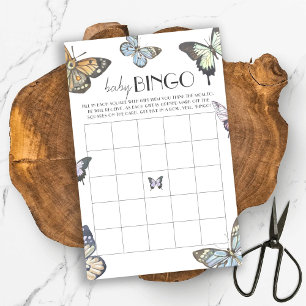 Papier Baby shower papillon coloré Baby Bingo Jeu