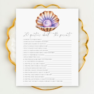 Papier baby shower perle - 20 questions sur les Parents