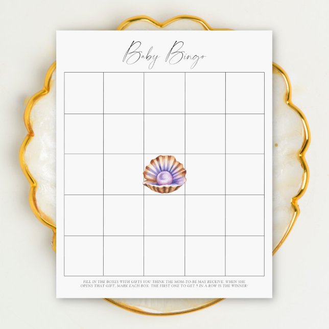 Papier Baby shower perle - Bingo bébé (Créateur téléchargé)