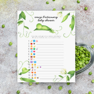 Papier Baby shower petite fève - jeu de pictionary emoji