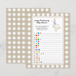 Papier Baby shower petite oie - jeu de pictionary emoji
