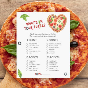 Papier Baby shower pizza - Jeu de qu'est-ce qu'il y a dan