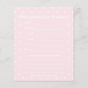 Papier Baby shower Pois classique Guesser Jeu