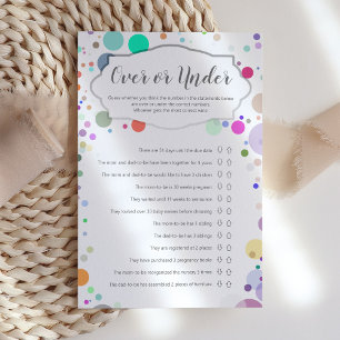 Papier baby shower Pois "Plus ou moins"