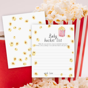Papier Baby shower Popcorn - Baby-bucket liste jeu