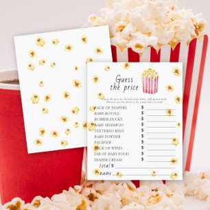 Papier Baby shower Popcorn - Devinez le prix Jeu