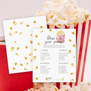 Papier Baby shower popcorn - Qu'est-ce qu'il y a dans vot