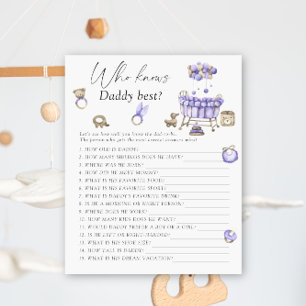 Papier Baby shower pour nouveau-né - Qui connaît le mieux