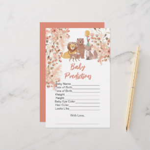 Papier Baby shower Prédiction Boho Safari Pampas Grass