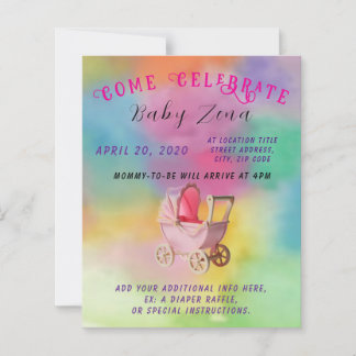 Papier Baby shower princesse Tye-Dye