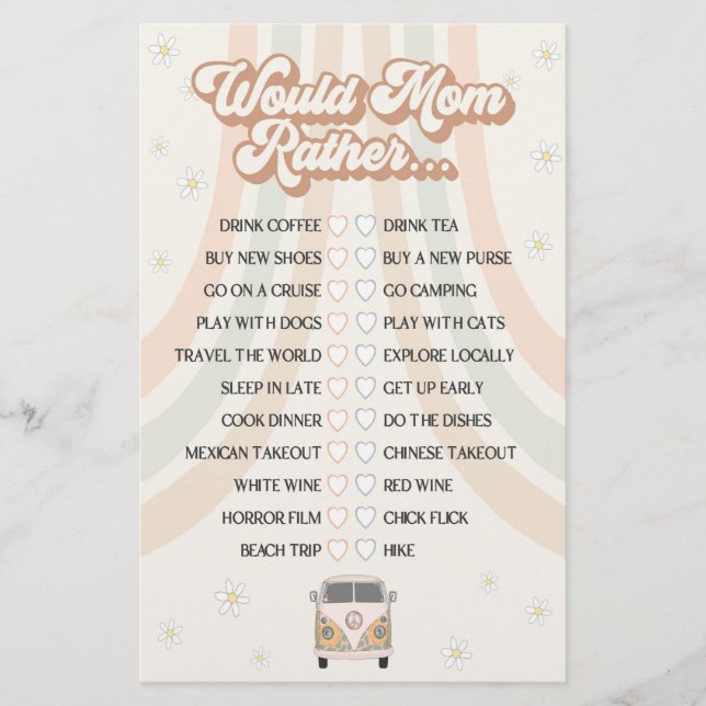 Papier baby shower rétro super serait maman plutôt jeu (Devant)