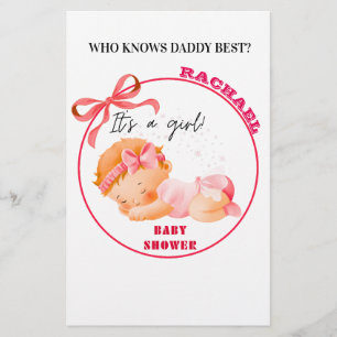 Papier Baby shower rose, Baby Girl Shower Party