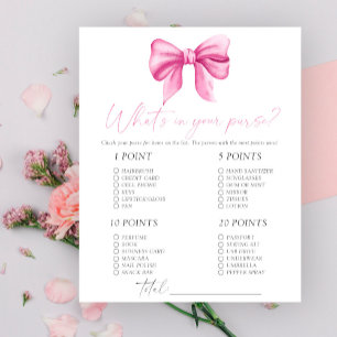 Papier Baby shower rose - Qu'est-ce qu'il y a dans votre