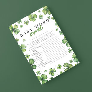 Papier Baby shower shamrock 'Word Scramble'
