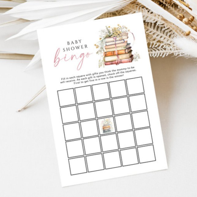 Papier Baby shower Storybook Bingo Nouveau Fleur sauvage  (Créateur téléchargé)