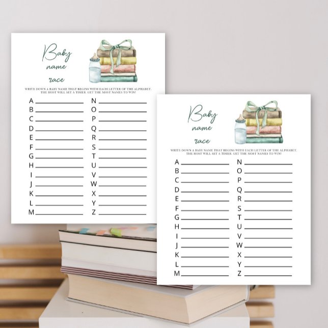 Papier Baby shower Storybook - jeu de course de nom bébé (Créateur téléchargé)