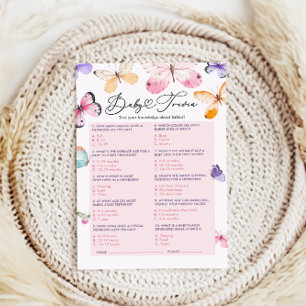 Papier Baby shower Trivia Jeu