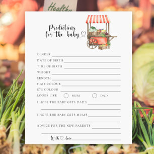 Papier Baby shower végétal - prédictions et conseils pour