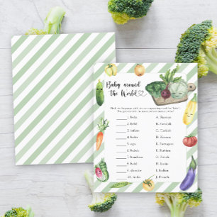 Papier Baby shower végétalien - jeu de bébé autour du mon