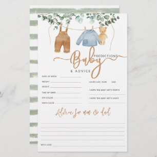 Papier Baby shower vert eucalyptus Boho Geme