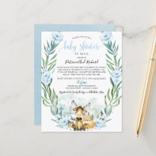 Papier Baby shower Woodland Par Courrier Budget Invitatio