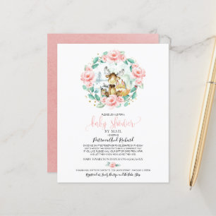 Papier Baby shower Woodland Par Courrier Budget Invitatio