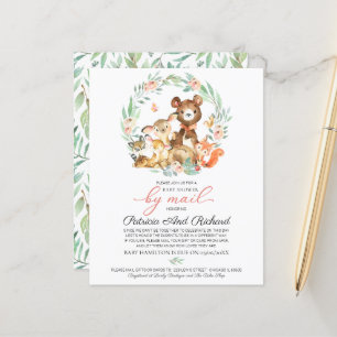 Papier Baby shower Woodland Par Courrier Budget Invitatio