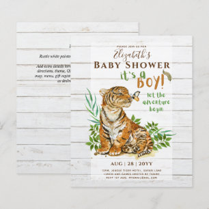 Papier Baby Tiger Genre Révéler les invitations à la douc