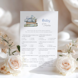 Papier Baby Trivia Blue Bow Books baby shower