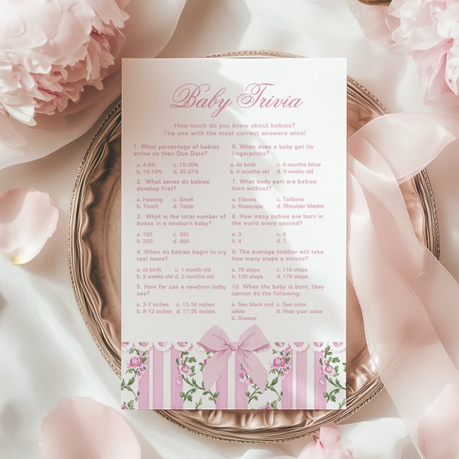 Papier Baby Trivia Love Shack Baby Coquette Bow game (Créateur téléchargé)