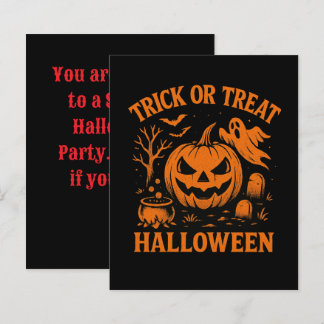 Papier Bac ou traitement Invitation Halloween