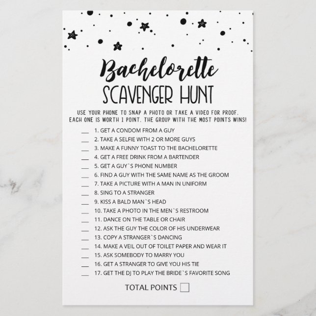 Papier Bachelorette modifiable chasse chasse chasse chass (Devant)