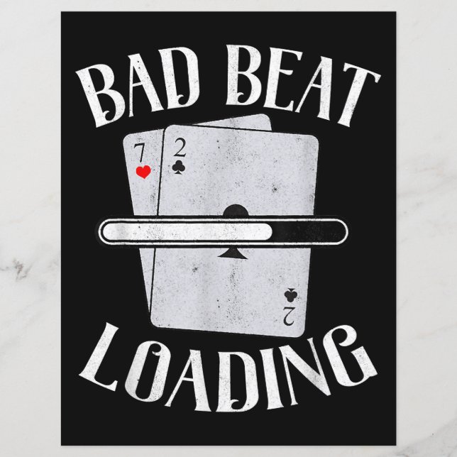 Papier Bad Beat Chargement Texas Holdem Casino Funny Poke (Devant)