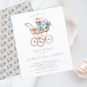 Papier Baignoire vintage pour bébé Fête prénatale de coup