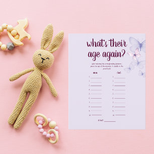 Papier Baisers à papillon Baby shower d'âge jeu   Pourpre