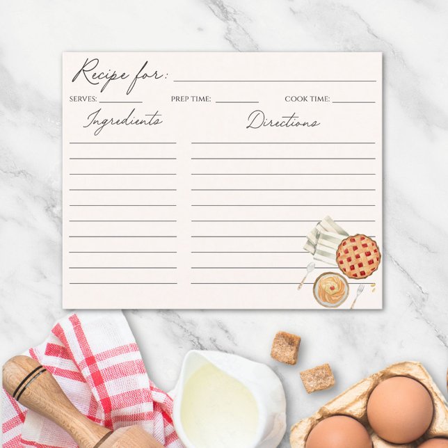Papier Baking Food illustration Family Recette Card (In situ)