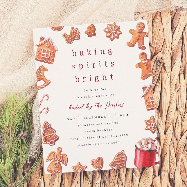 Papier Baking Spirits Bright Cookies Exchange Budget (Créateur téléchargé)