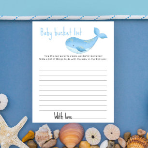 Papier Baleine aquarelle - Liste de choses à faire pour b