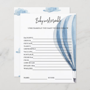 Papier Ballon à air chaud - Bébé Word Scramble